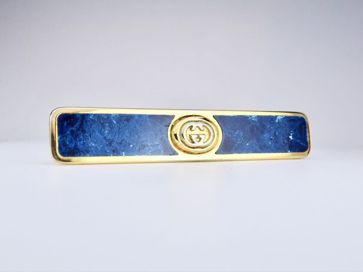 GUCCI Blue Cloisonn Enamel Gucci Tie Pin Tie Bar 7 7 336