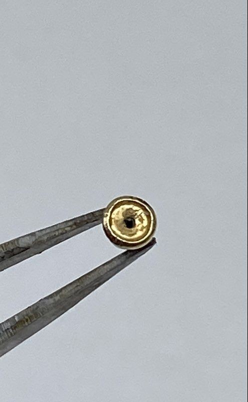 14k Yellow Gold Cubic Zirconia Solitaire Stud Earring 0.5g