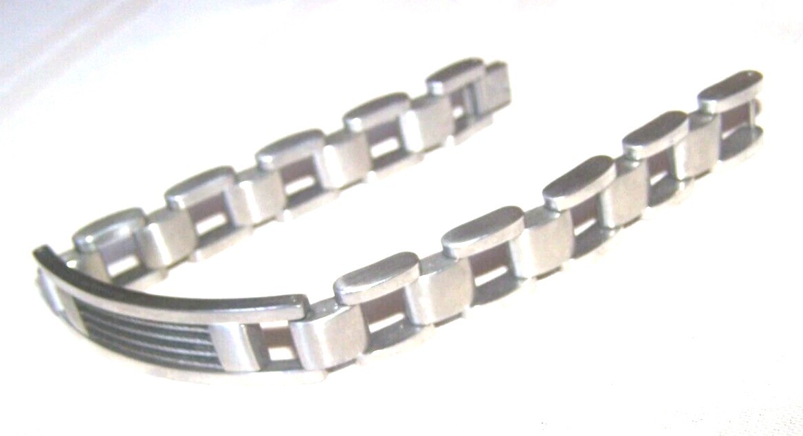 Fancy Heavy EDFORCE Stainless Steel Link ID Style Bracelet | 8” 79.8g 13.25mm