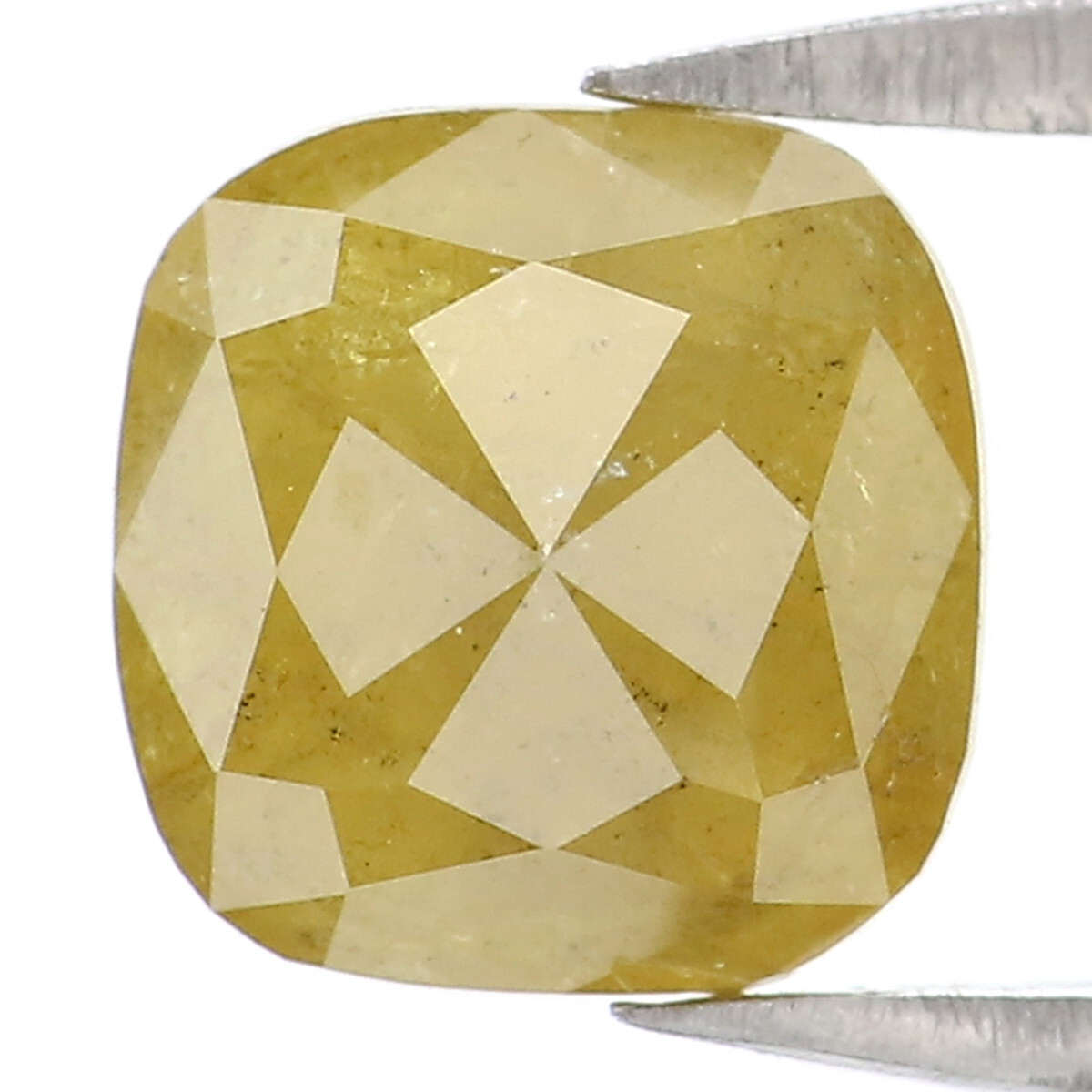 1.37 CT Natural Loose Cushion Shape Diamond 6.40 MM Yellow Color Diamond KQ2259