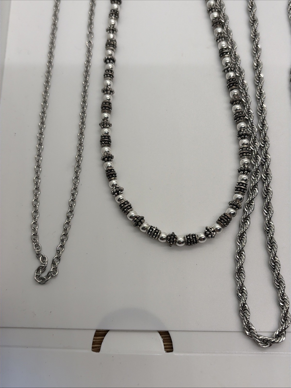 12 Silver Colored Necklaces #11