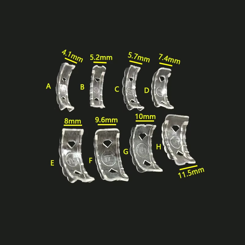8 Sizes Clear Silicone Ring Size Adjuster Invisible Ring Guard for Loose Rings