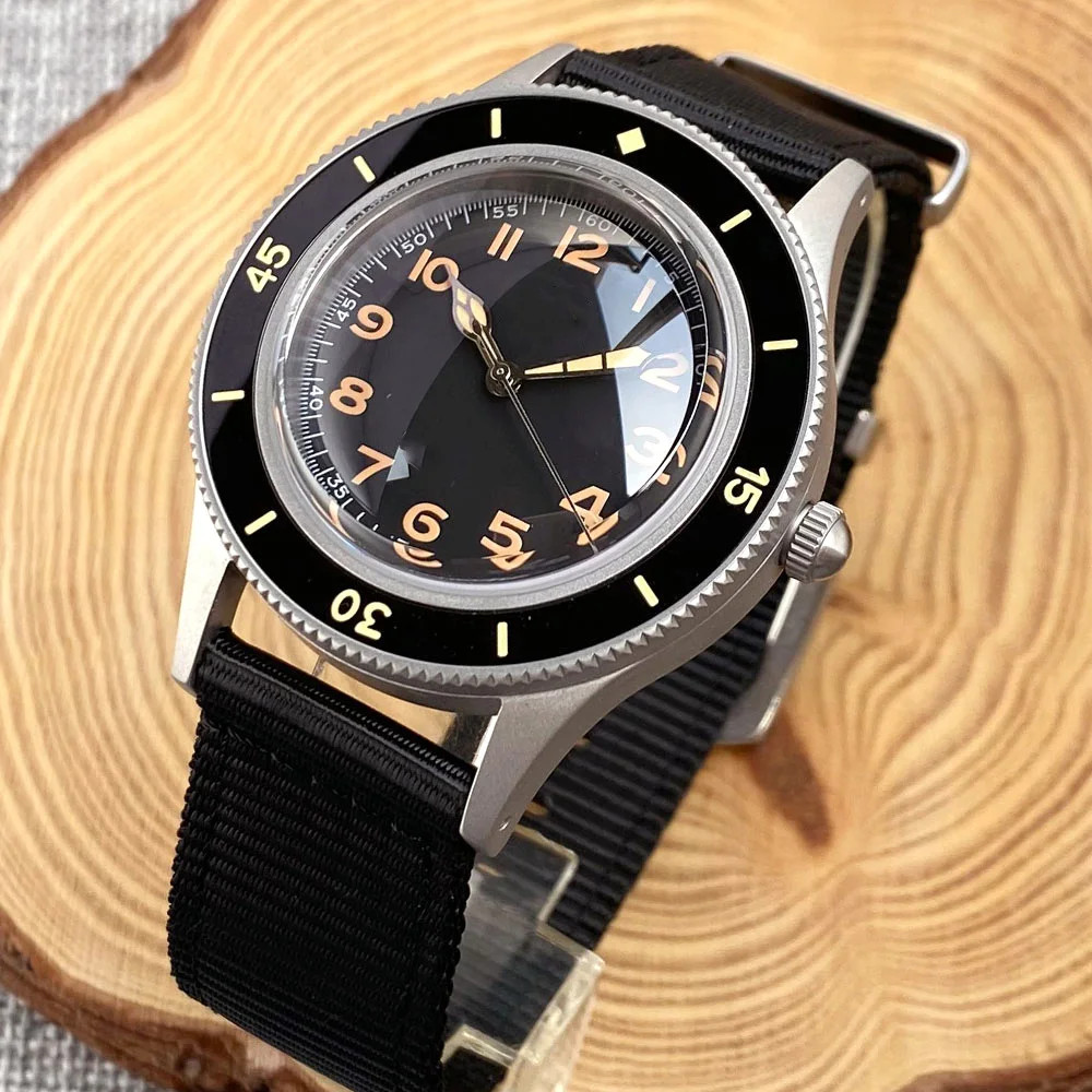 NH35A PT5000 Tandorio 40mm Black Dial Lume Auto 20ATM Diving Men Watch 120 Click