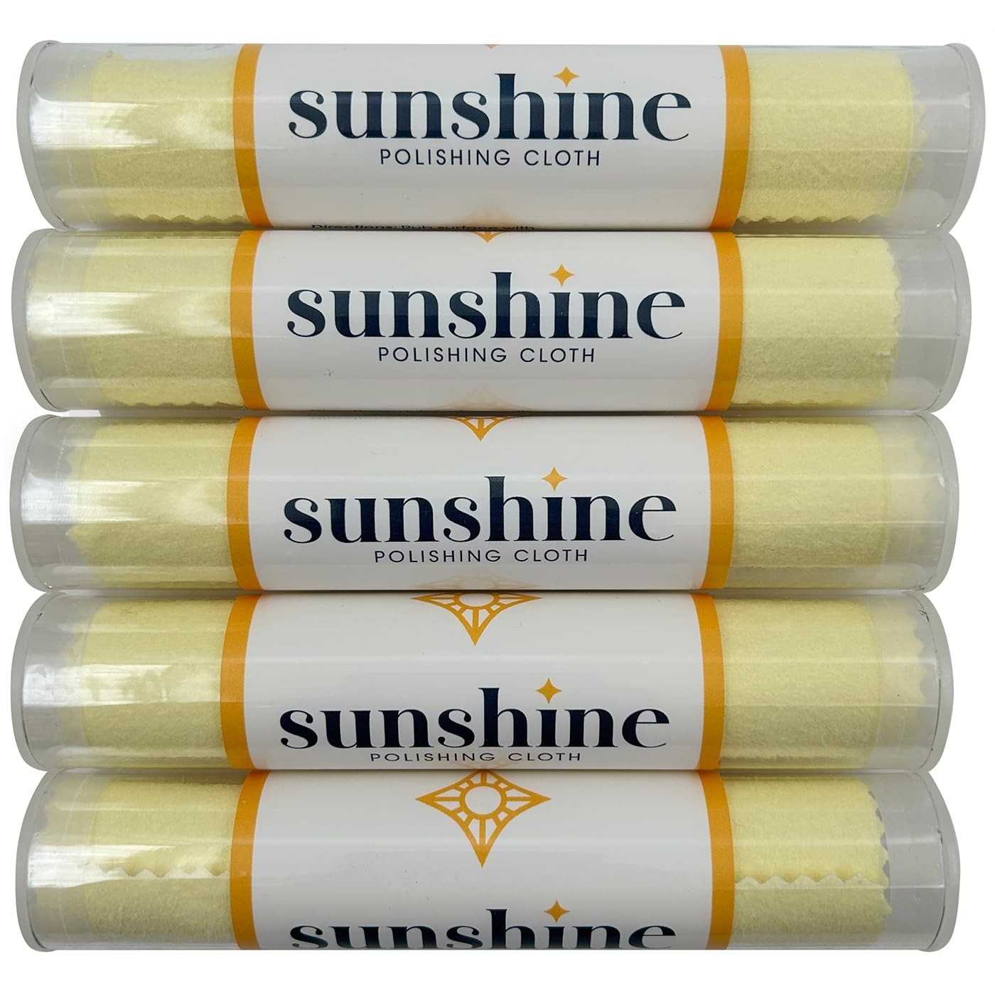 5 Polishing Cloths Jewelry Cleaner Tube – Silver, Brass, Gold, Copper,Soft Cloth