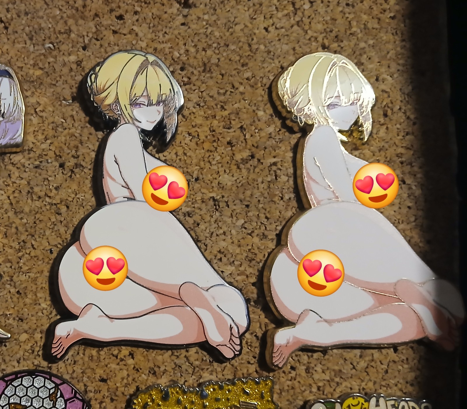 Anime Kinked Lewd Enamel Lapel Pin 3inch 1 Pin LE Rare