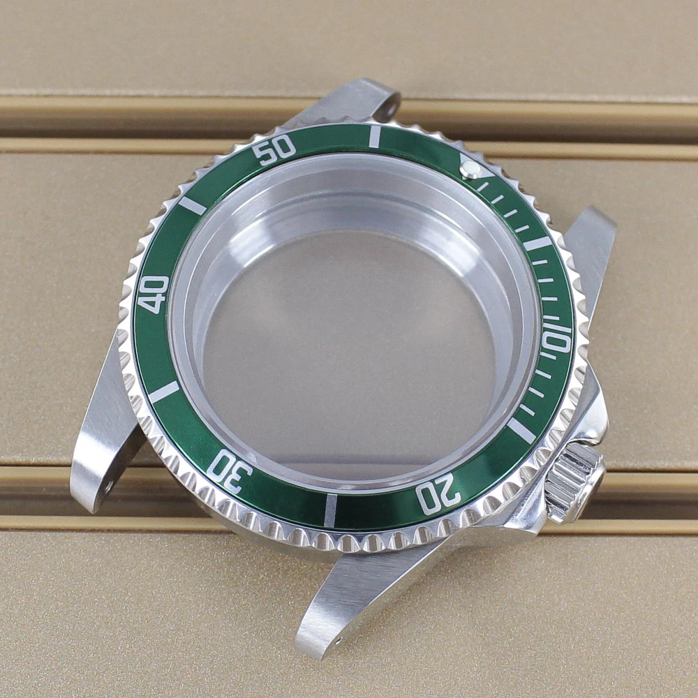 38mm Retro Submariner Watch Case Strap Sapphire Glass For Seiko Nh35/36 Movement