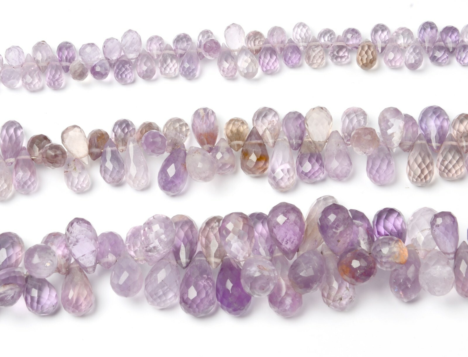 Natural Amethyst Gemstone Drop Beads, 8 Inch Strand Size 4X7-5X8 MM Beads RNB-68