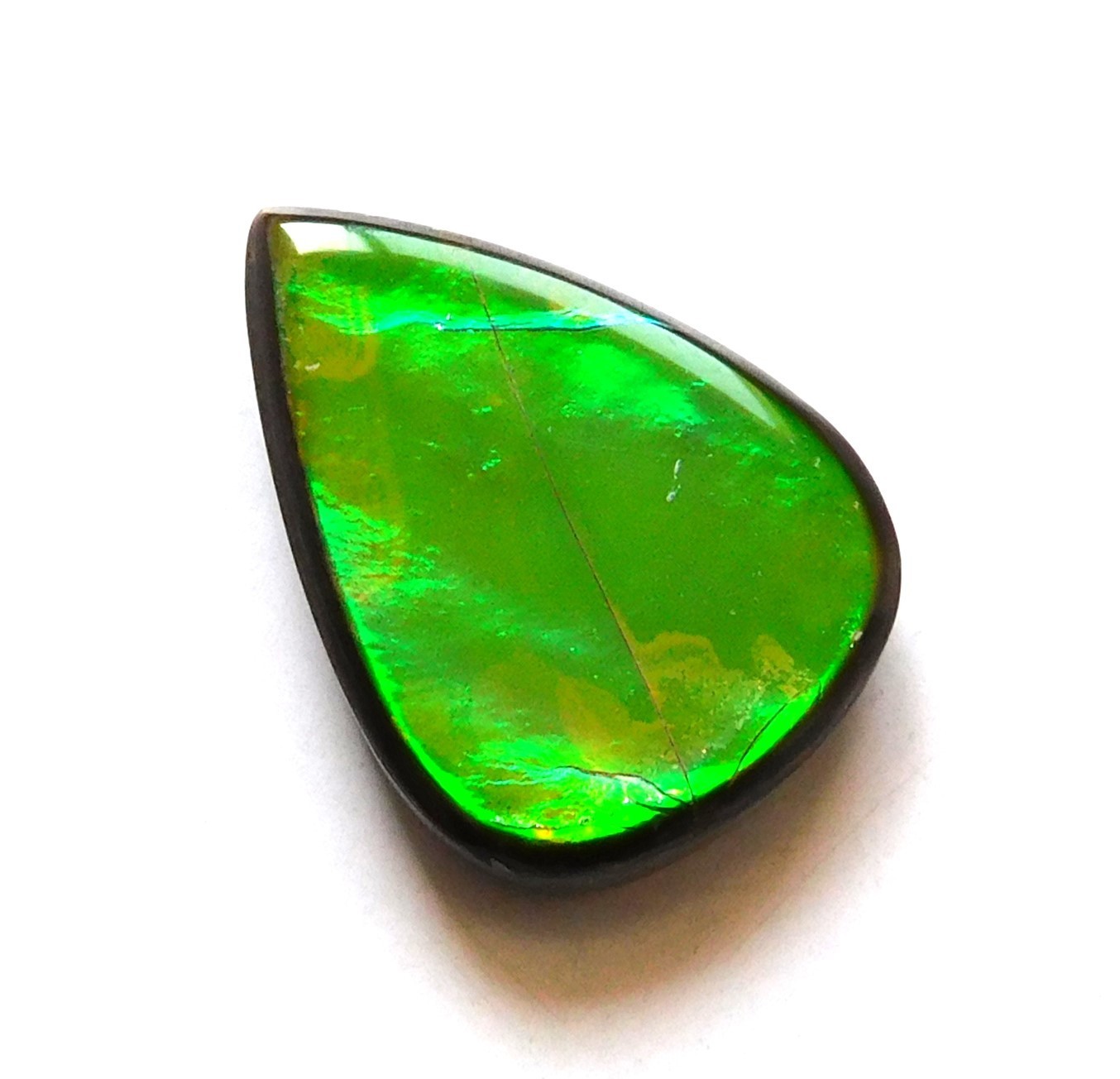 9.05 Ct Natural Canadian Ammolite Cabochon Loose Gemstone 17.7X12.8X4.4MM LR24