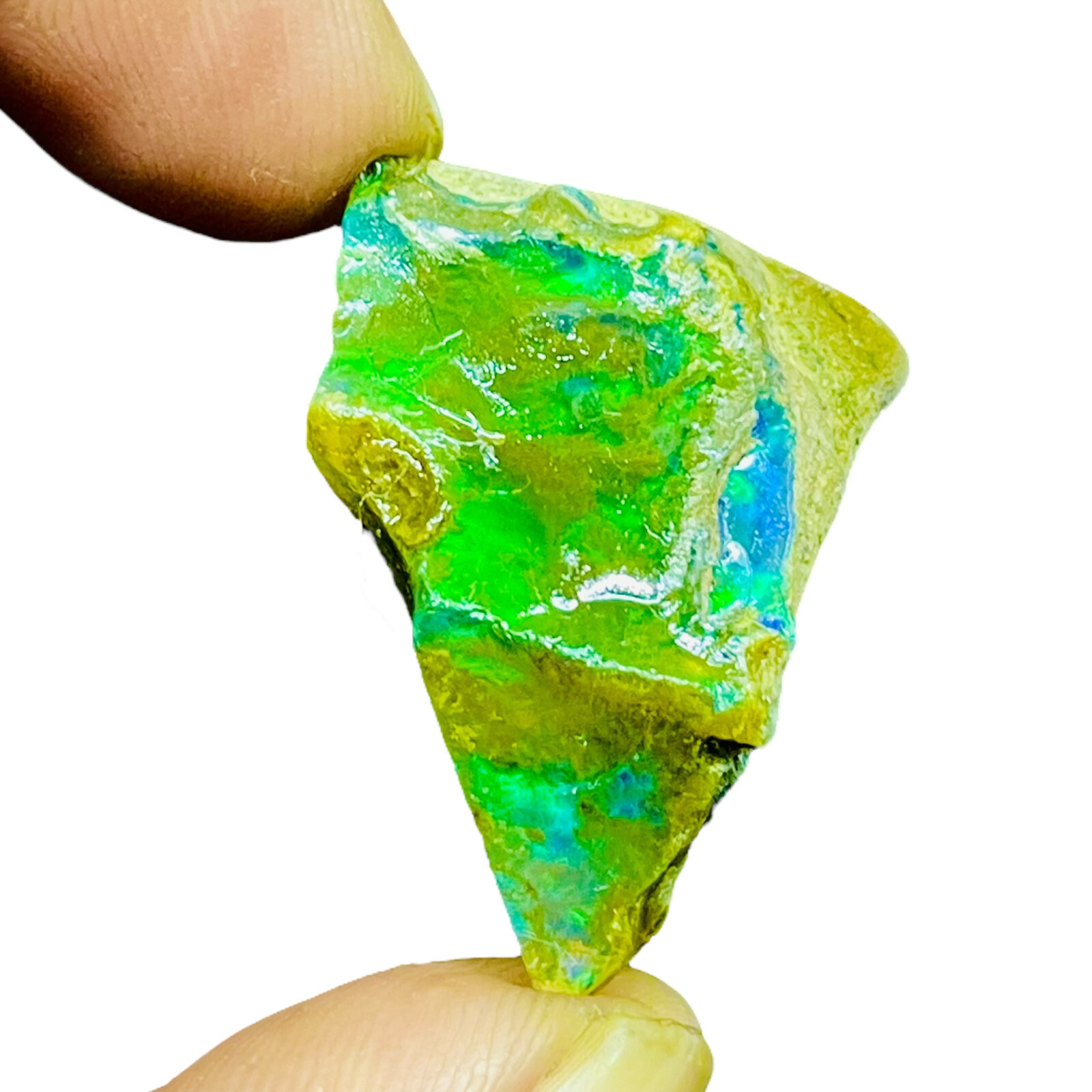 46.35 Cts Natural Ethiopian Opal Rough 32x21mm Huge Untreated Loose Gemstone