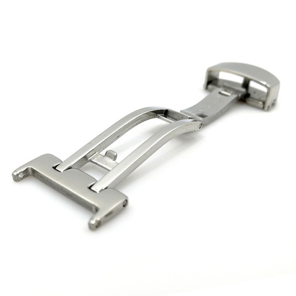 Stainless Steel Flip Lock Butterfly Deployment Clasp Watch Deployant Buckle