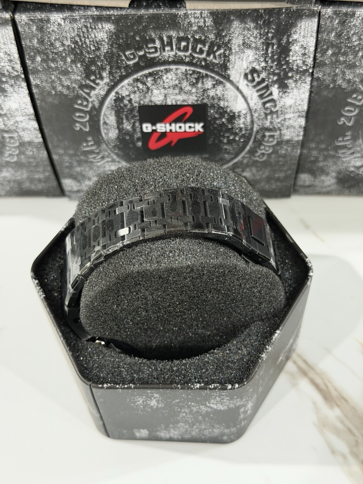 Casio GA-2100 G-Shock Watch – Sandblasted Black Case Mod – Black Dial