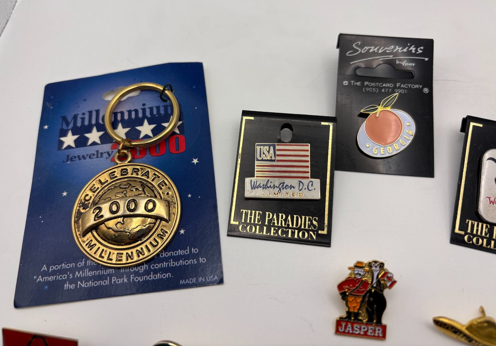 Vintage Lapel Pin Lot of 20 Disney Cogsworth Red Wings Olympics Travel Souvenirs