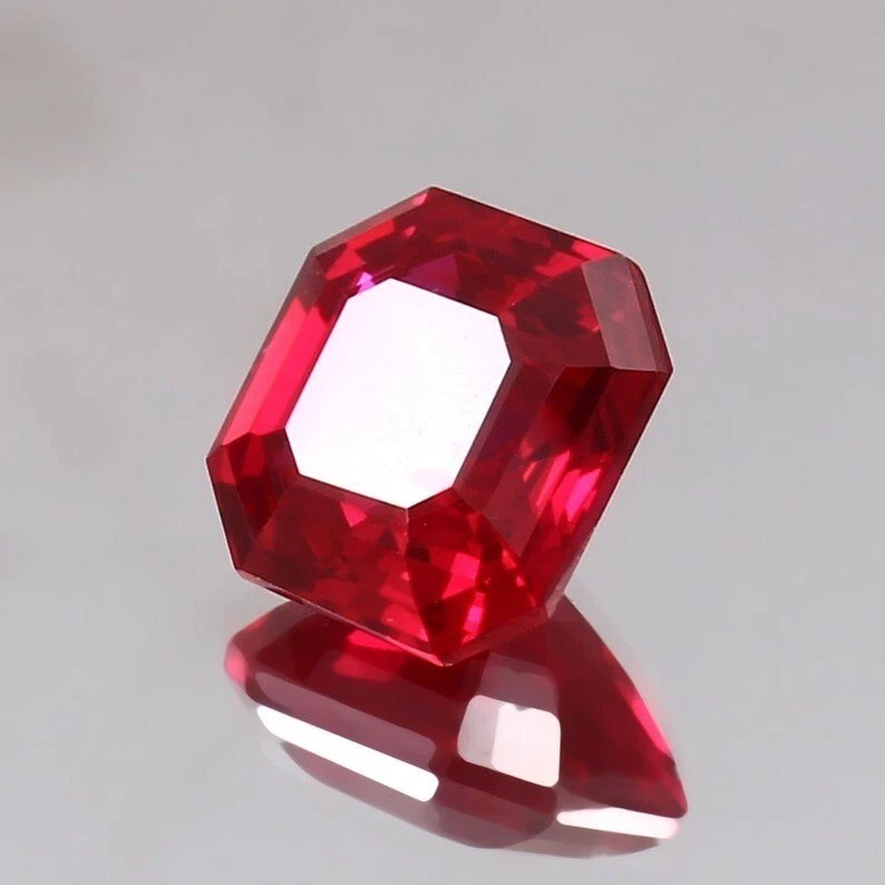 AAA Natural Flawless Mozambique Red 9.10 Ct Ruby Asscher All Kind Of Jewellery