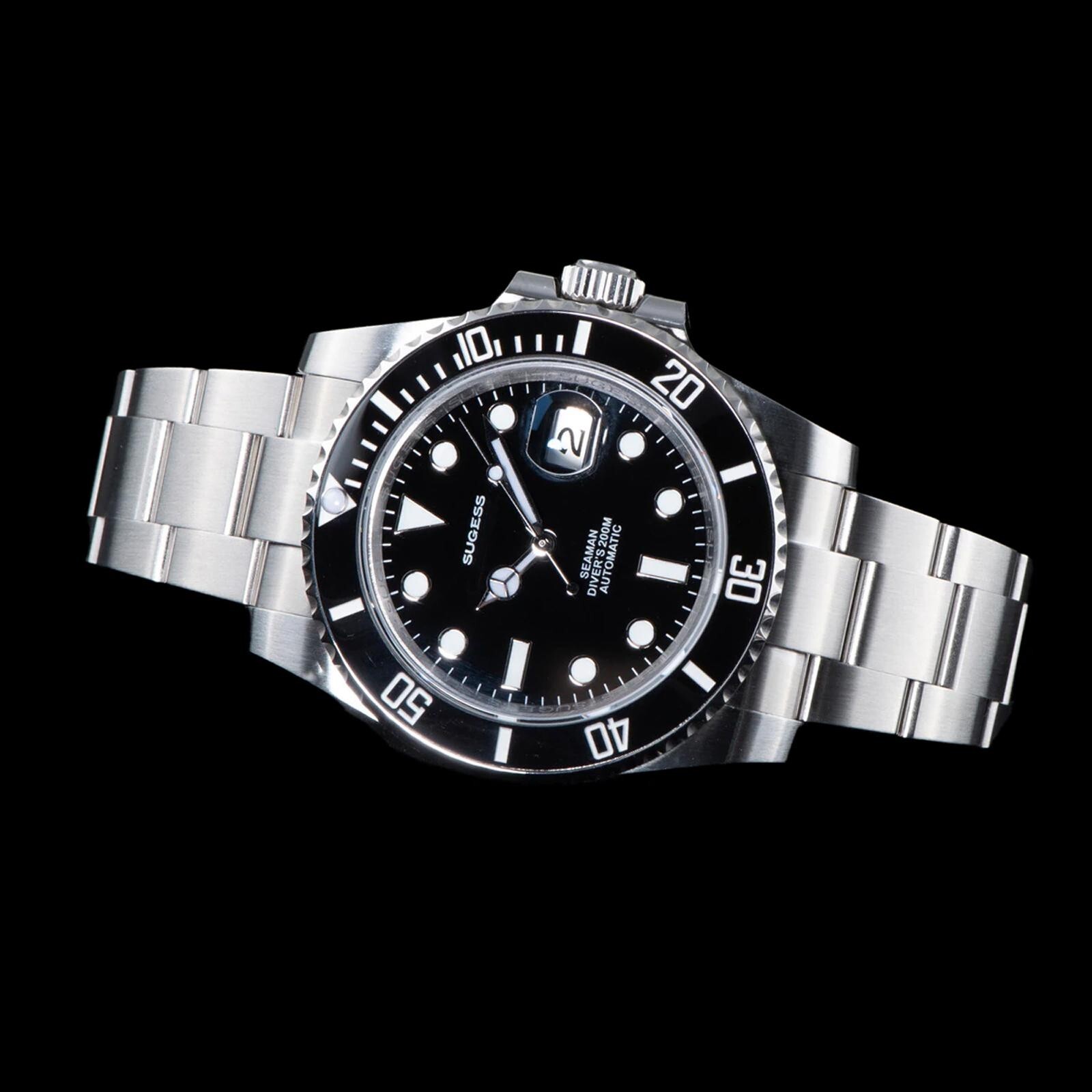 Sugess High-Beat 28800 Ocean Star 200M Water Resistance Watch Ceramic SW116610LN