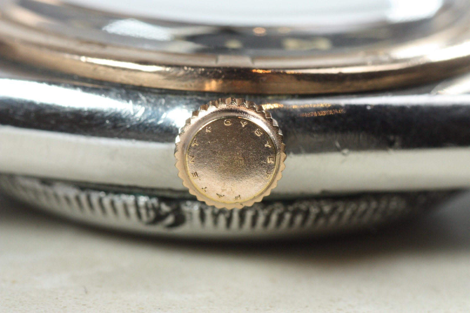 Rolex Bubbleback REF 3372 Rose Gold & Steel Circa 1940s Chronometer Sweep Second