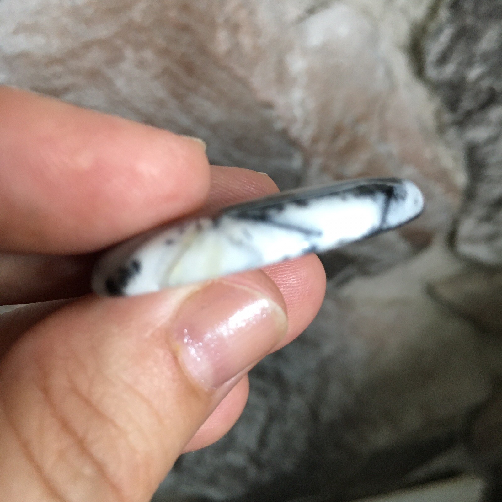 35x24x6mm Picture Like Dendrite Opal Oval Cabochon Loose Gemstone
