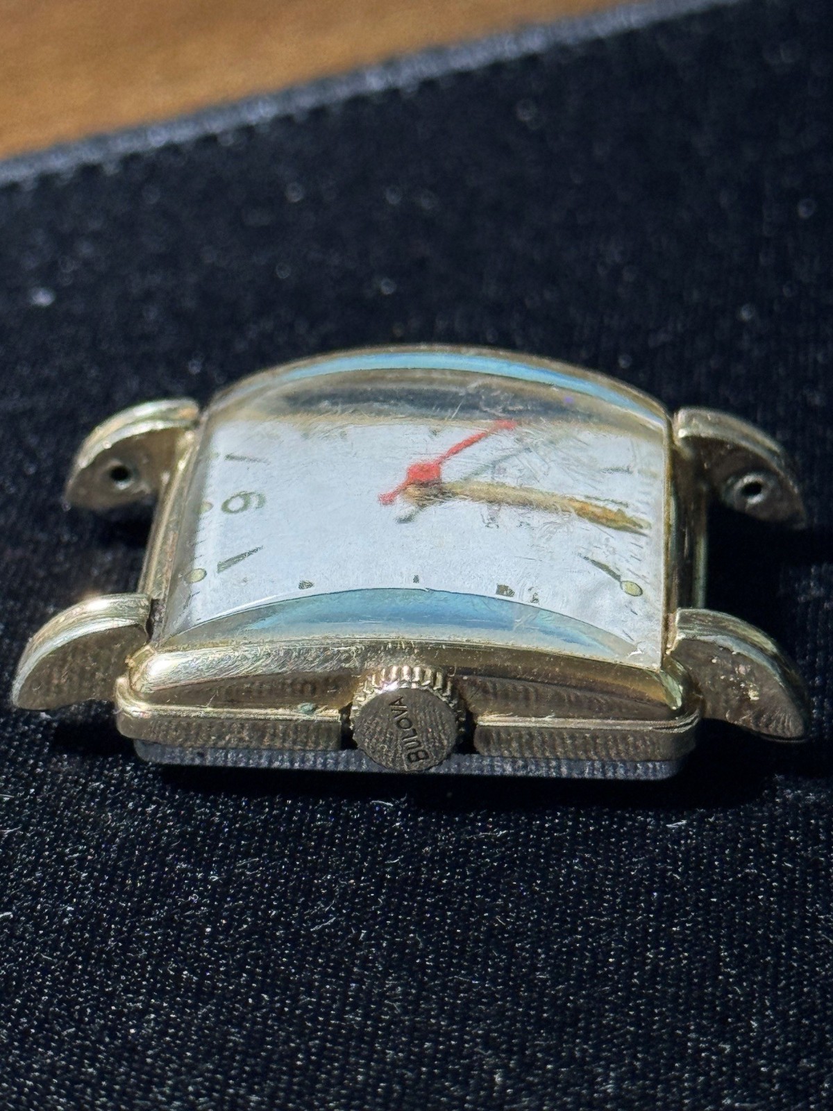 1950 Vintage Bulova Square Gold Watch – Non-Working Parts Watch.