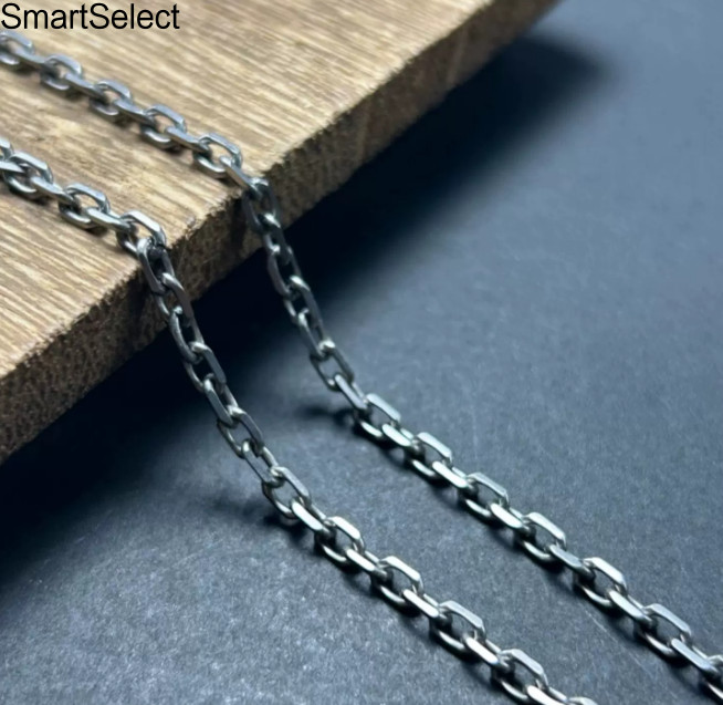 4mm Wide Pure Titanium Necklace Faceted Chain Anti Allergic Lightweight Non Fade