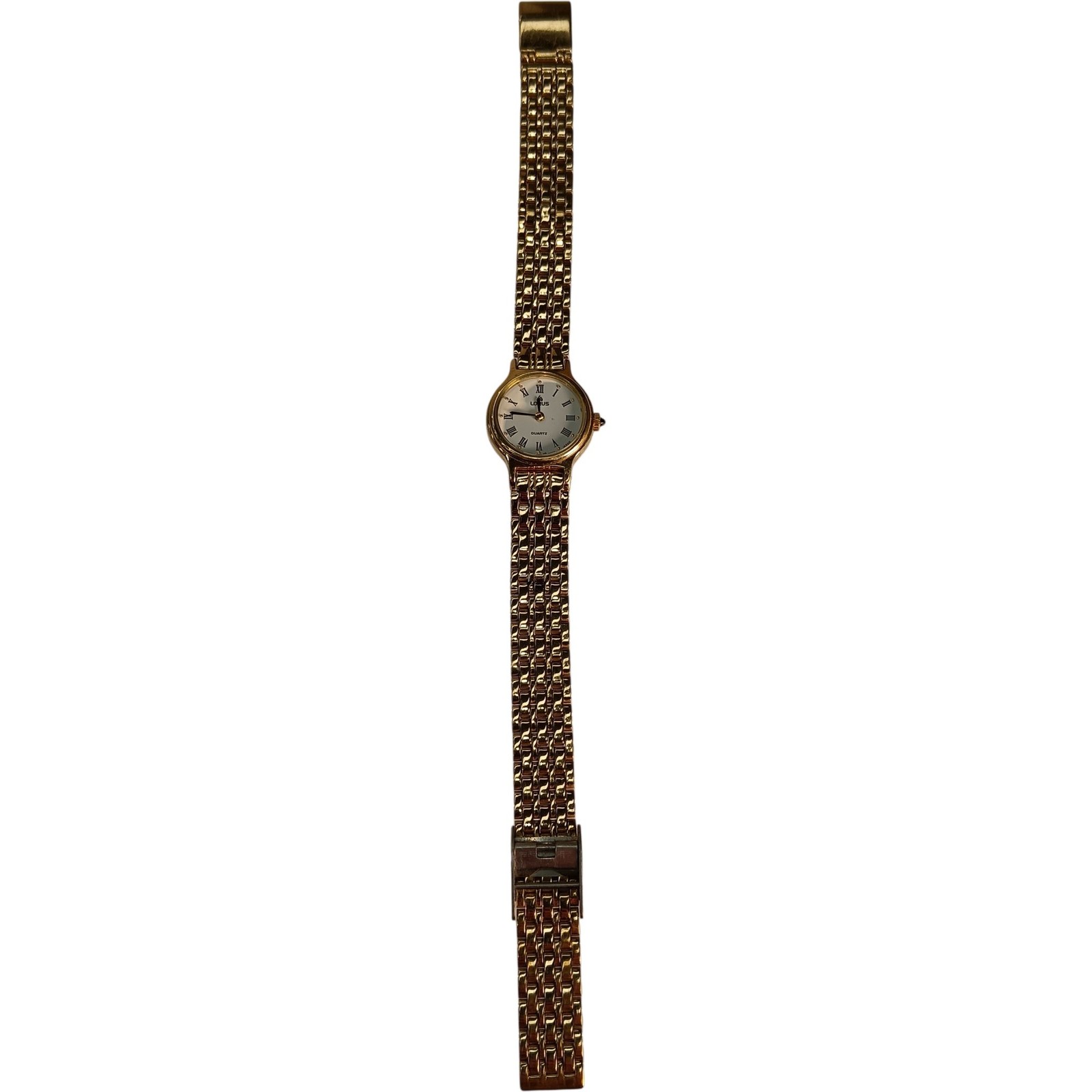 Lotus Ladies Quartz Wristwatch Gold Tone Roman Numerals Vintage Repairs Preloved