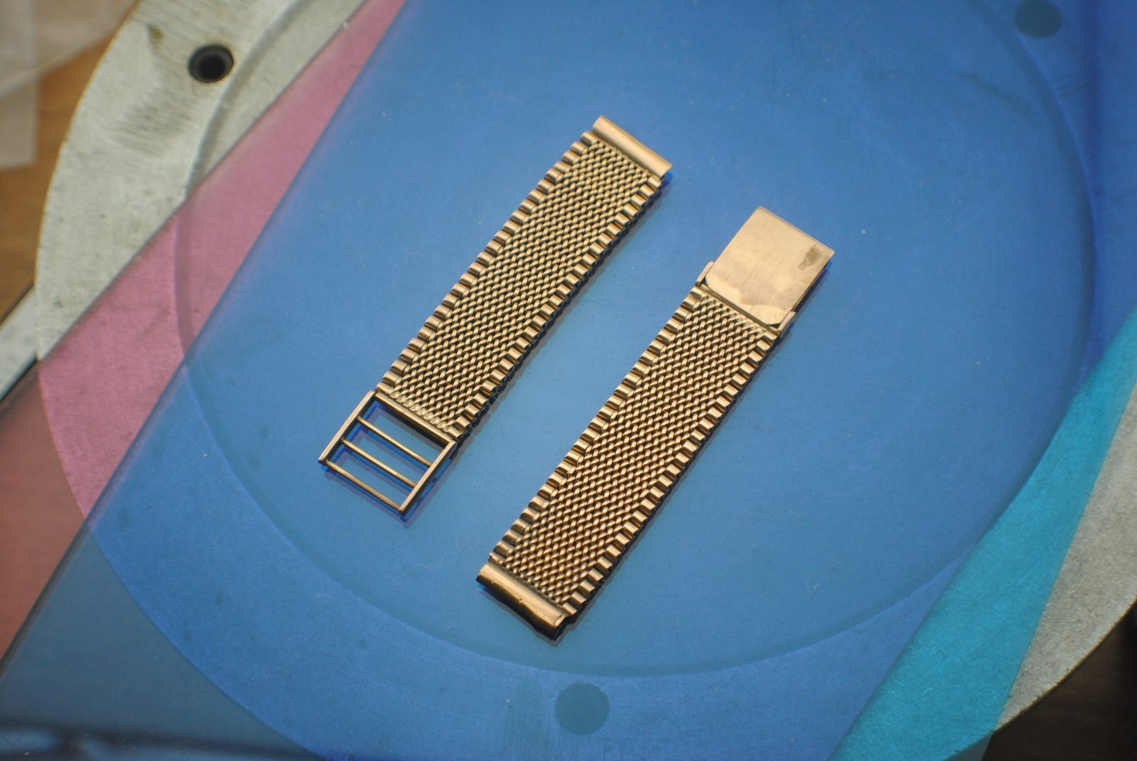 VINTAGE 18K YELLOW GOLD 16MM 40.7 GRAMS BRACELET STRAP FOR 1940S WATCHES 16CM