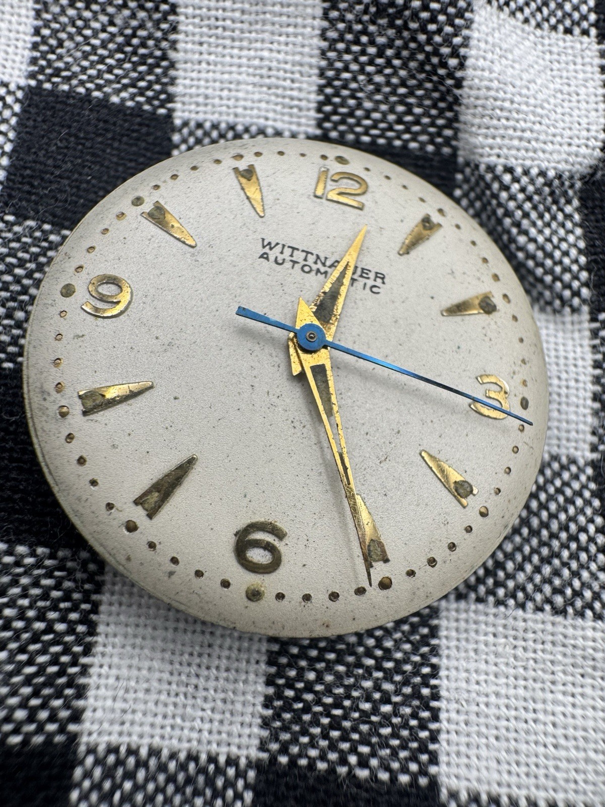 Vintage Men’s Wittnauer Automatic Wrist Watch Dial Mvmt For Repair 184