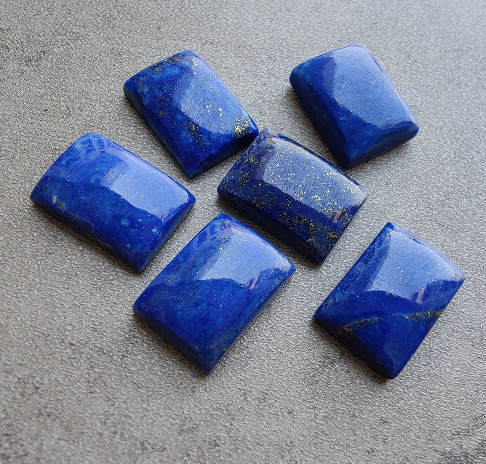 Natural Lapis Lazuli Rectangle Cabochon 6x8mm To 20x25mm Loose Gemstone