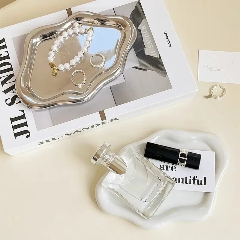 Cloud-Shaped Jewelry Tray Decorative Plate for Rings Earrings Bracelets & Neckla