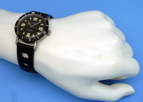 Galco Diver Bidirectional Rotating Bezel Manual 17 Jewels Black Dial 38mm Men’s