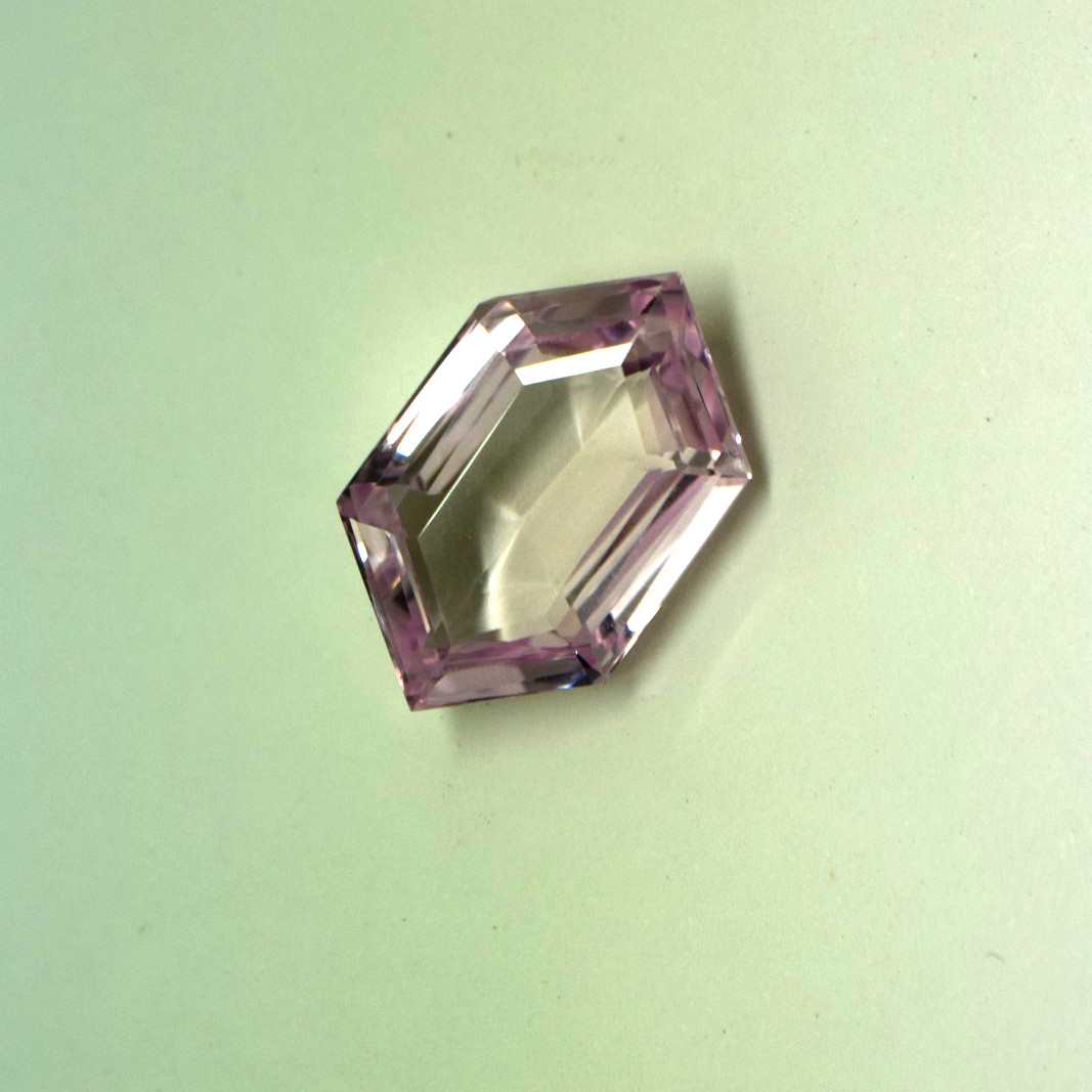 24.90 Ct Approx. Natural Light Pink Sapphire Hexagon Cut Pendant Making Gemstone