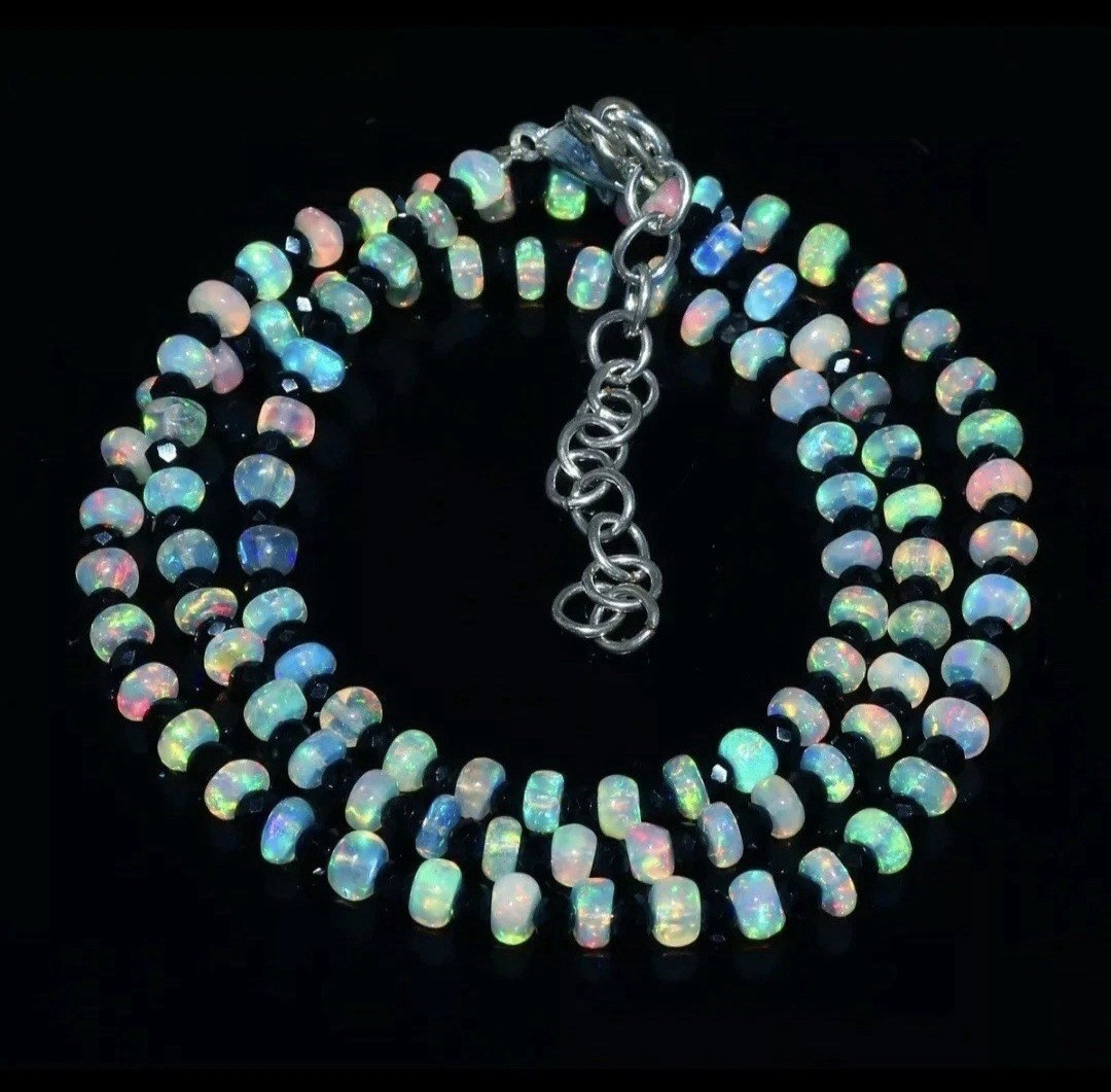 Natural Opal Beads Necklace 3-5MM Opal Beaded necklace 16 Inch Opal Gemstone