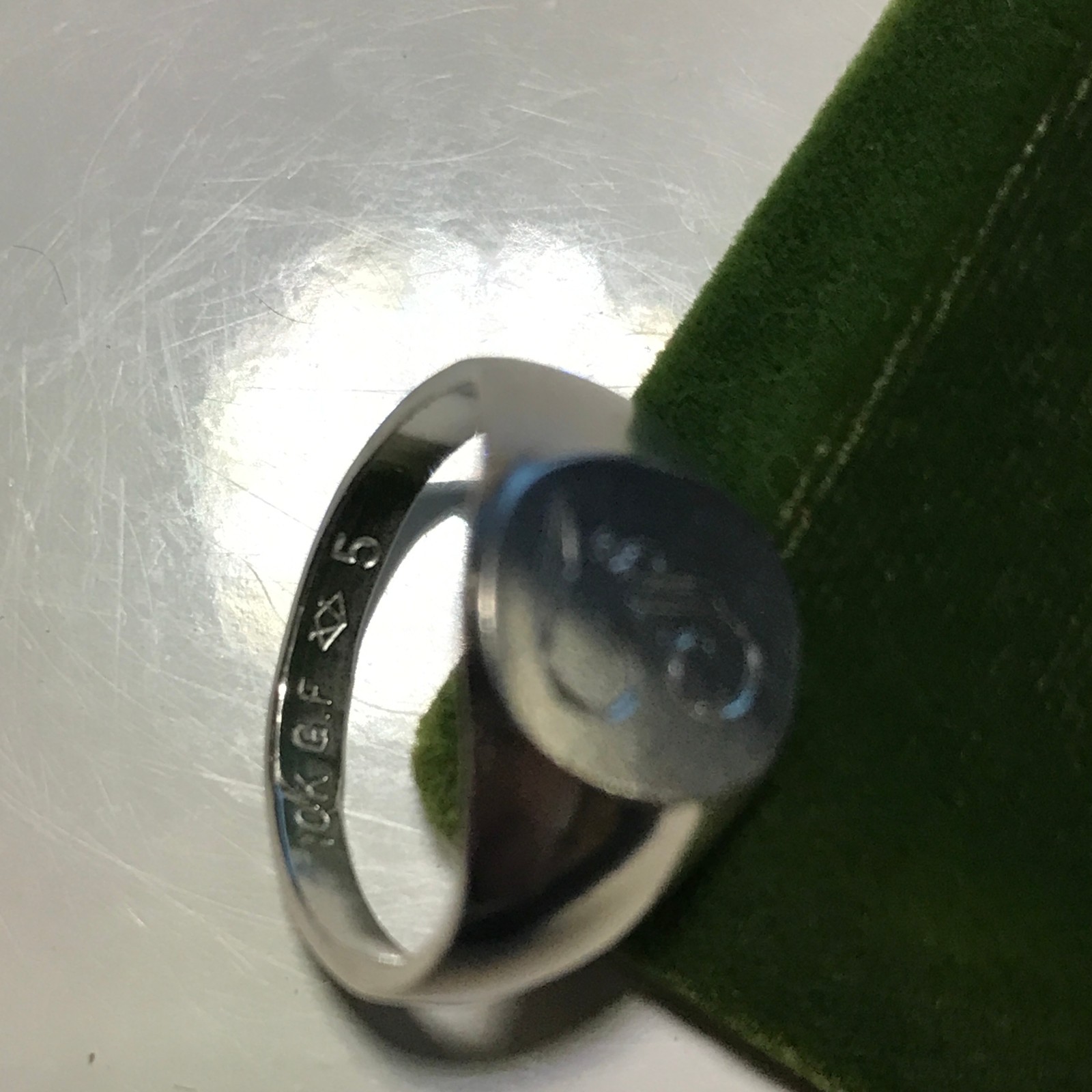 Vintage 10KT Gold Filled Stamped & Engraved Monogram “F” Ring Size 5 VARGAS