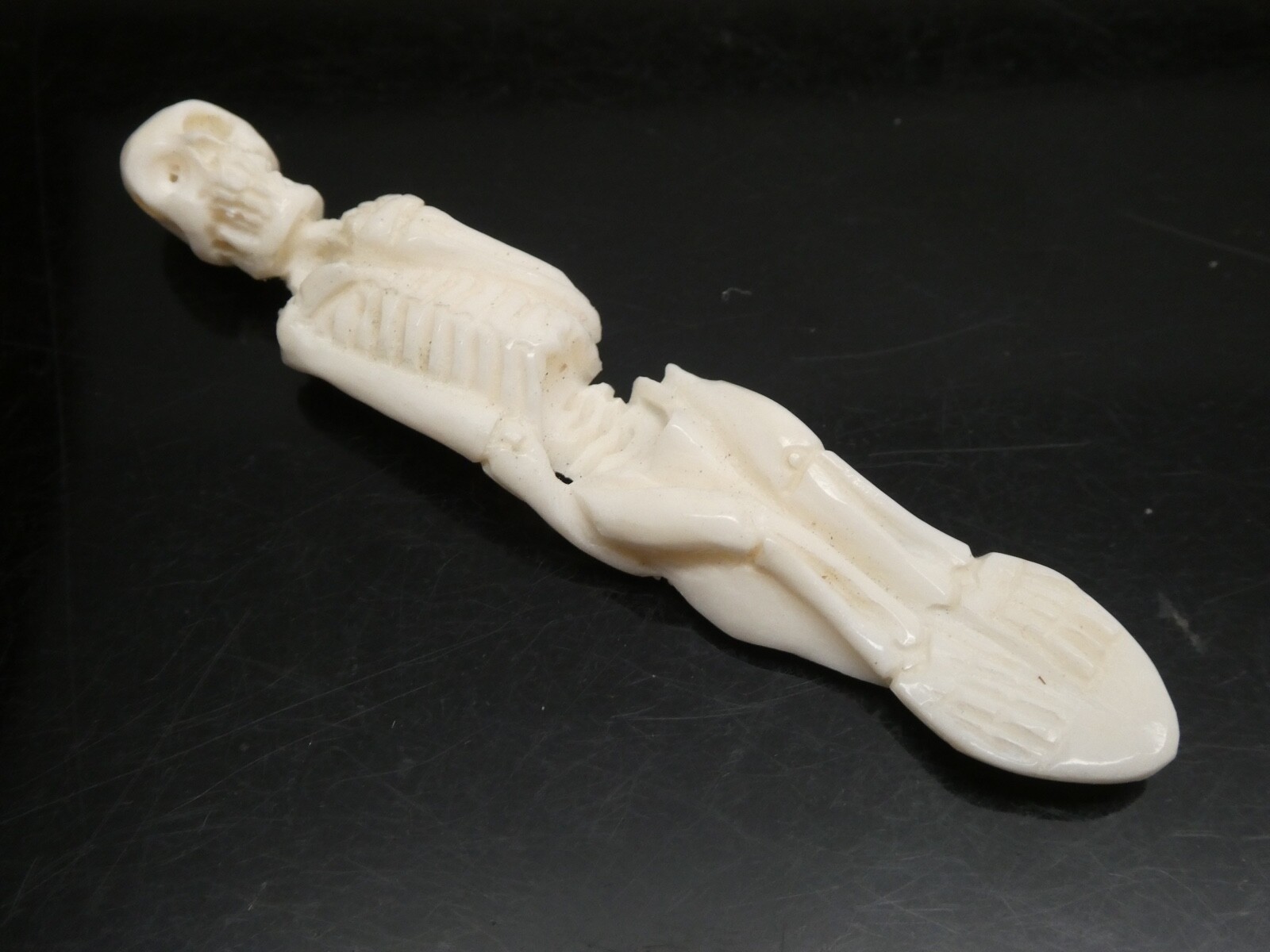 Skeleton Standing Double Sided Anatomical Natural Water Buffalo Bone Pendant