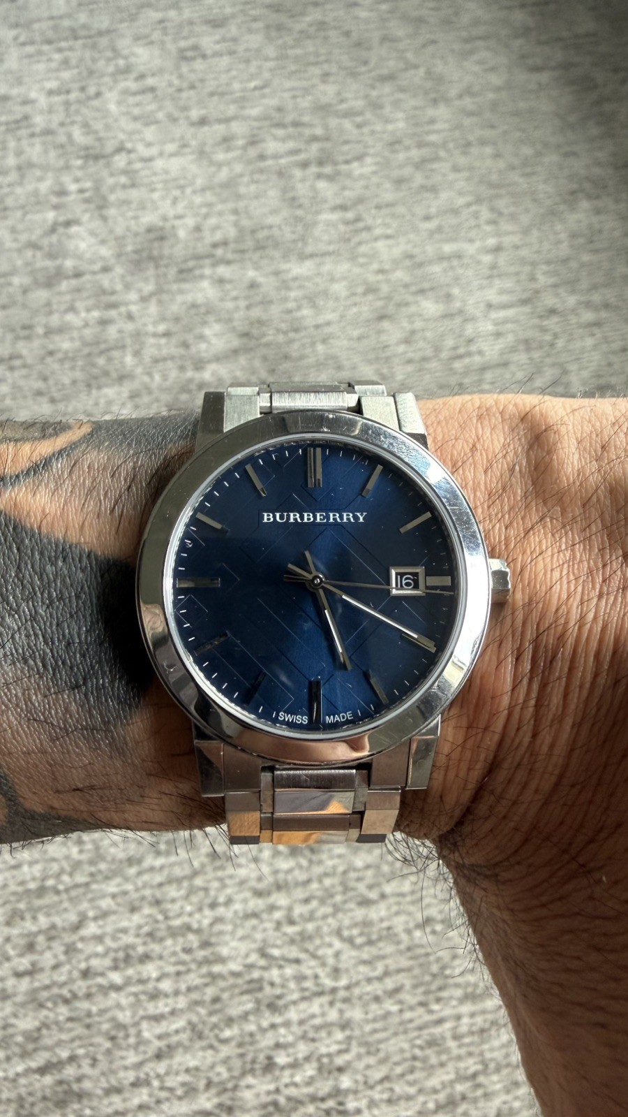 Burberry Men’s Watch The City – 40MM Steel Blue (BU9031) Watch