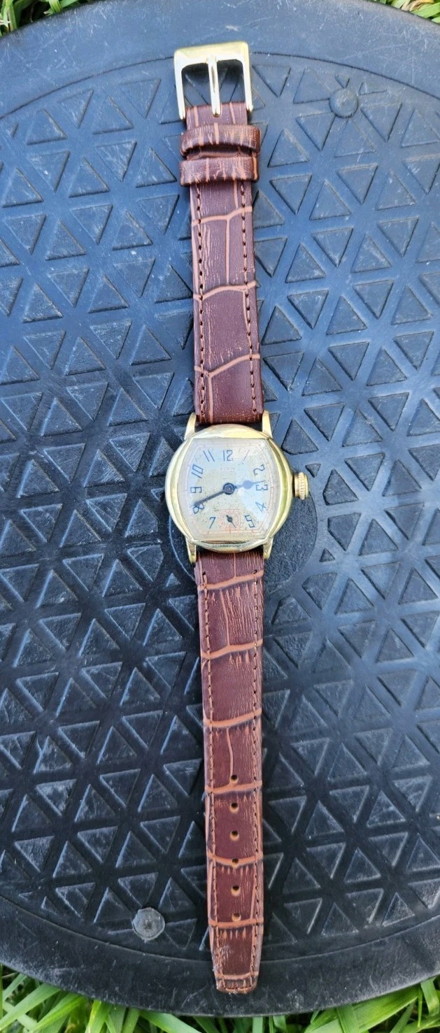 Vtg Elgin 1928 Model 2 Grade 462 *SERVICED* Men’s 29mm Tank Watch 10K RGP 3/0s!!
