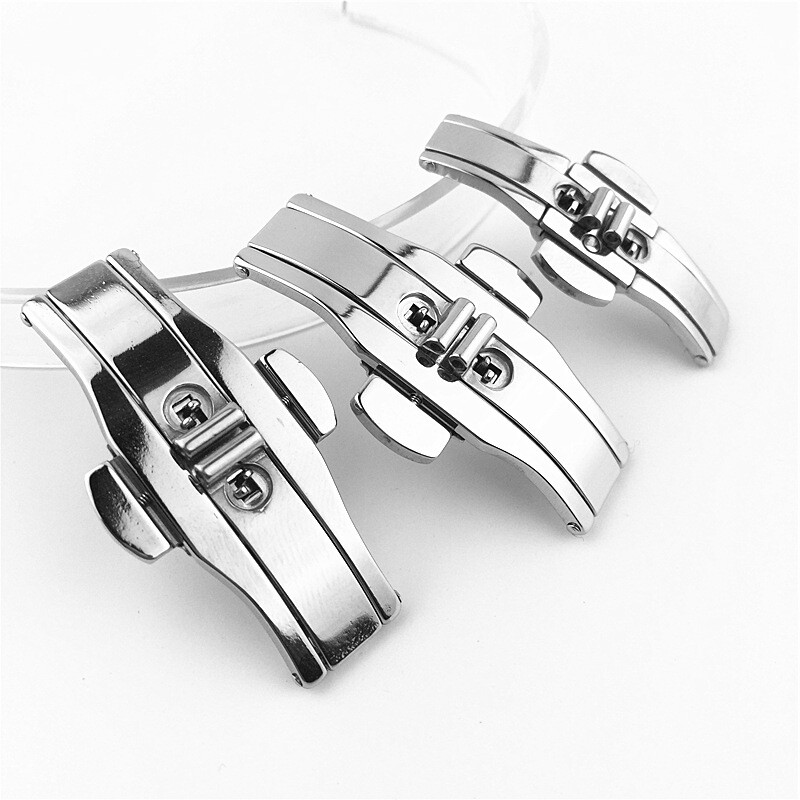 Premium Solid Stainless Steel Watch Buckle Butterfly Clasp15 18 19 21 23 25 27mm