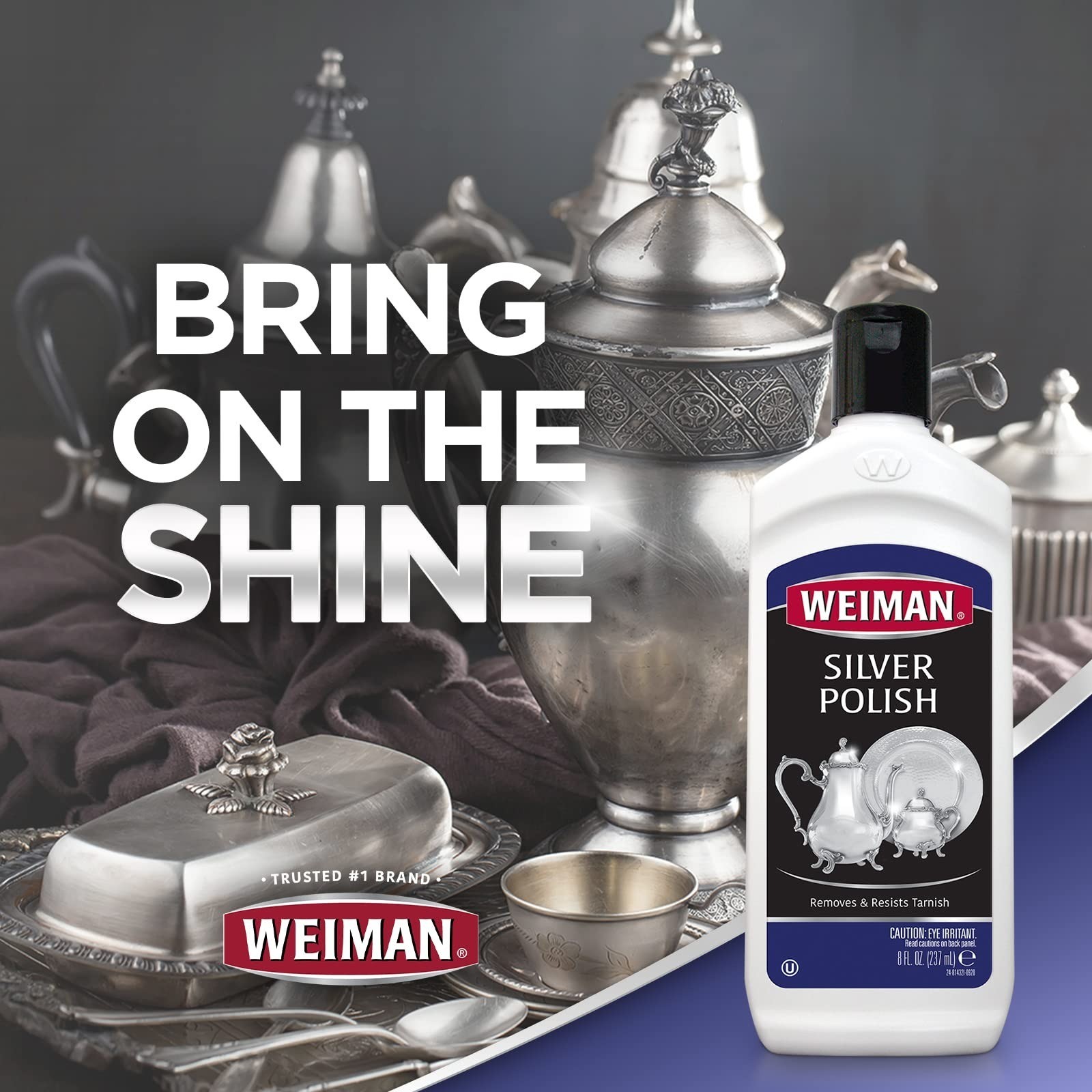 Weiman Silver Cream Cleaner 3-in-1 – Anti-Tarnish, 8 Oz