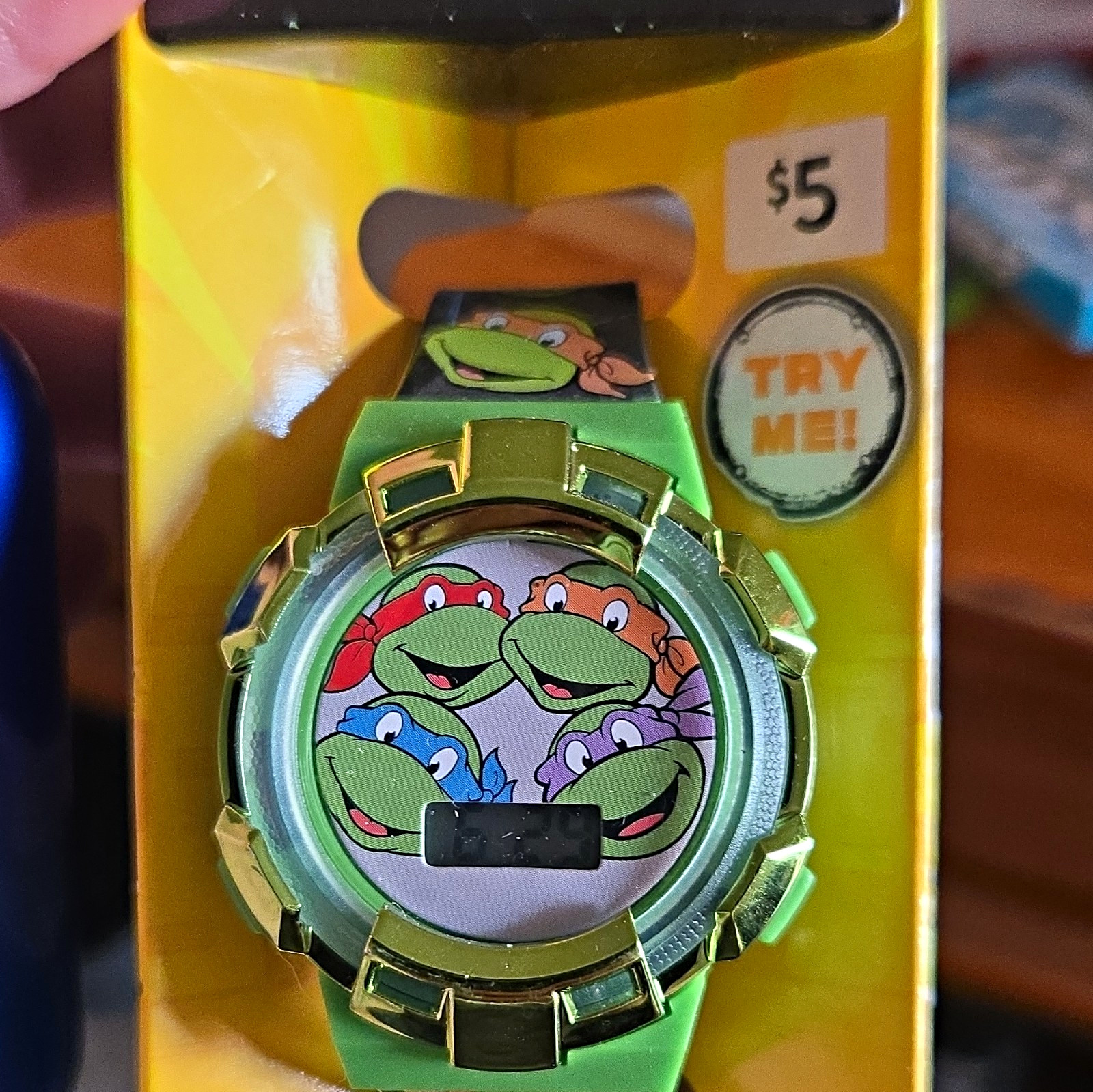 Nickelodeon TMNT Kids Analog Quartz Watch 12-Hour Arabic Green Plastic Strap