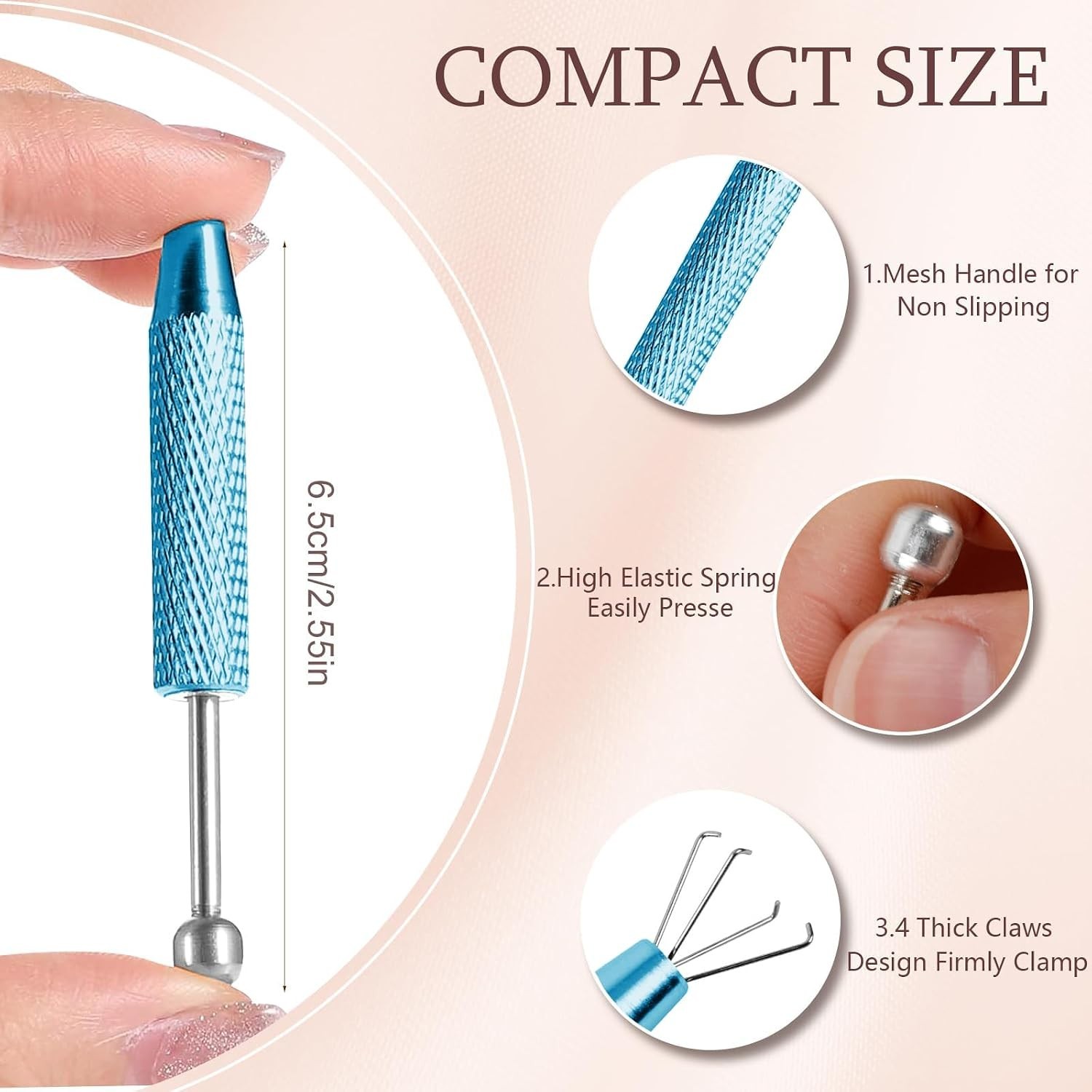 2Pcs Piercing Ball Grabber Tool for Changing Jewelry, Stianless Steel Flat Ba…