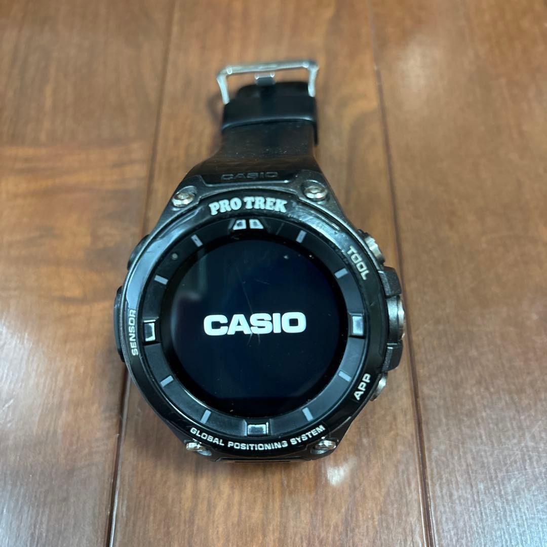 CASIO PRO TREK Smart WSD-F20 GPS Wear OS Watch Black Box Android Used