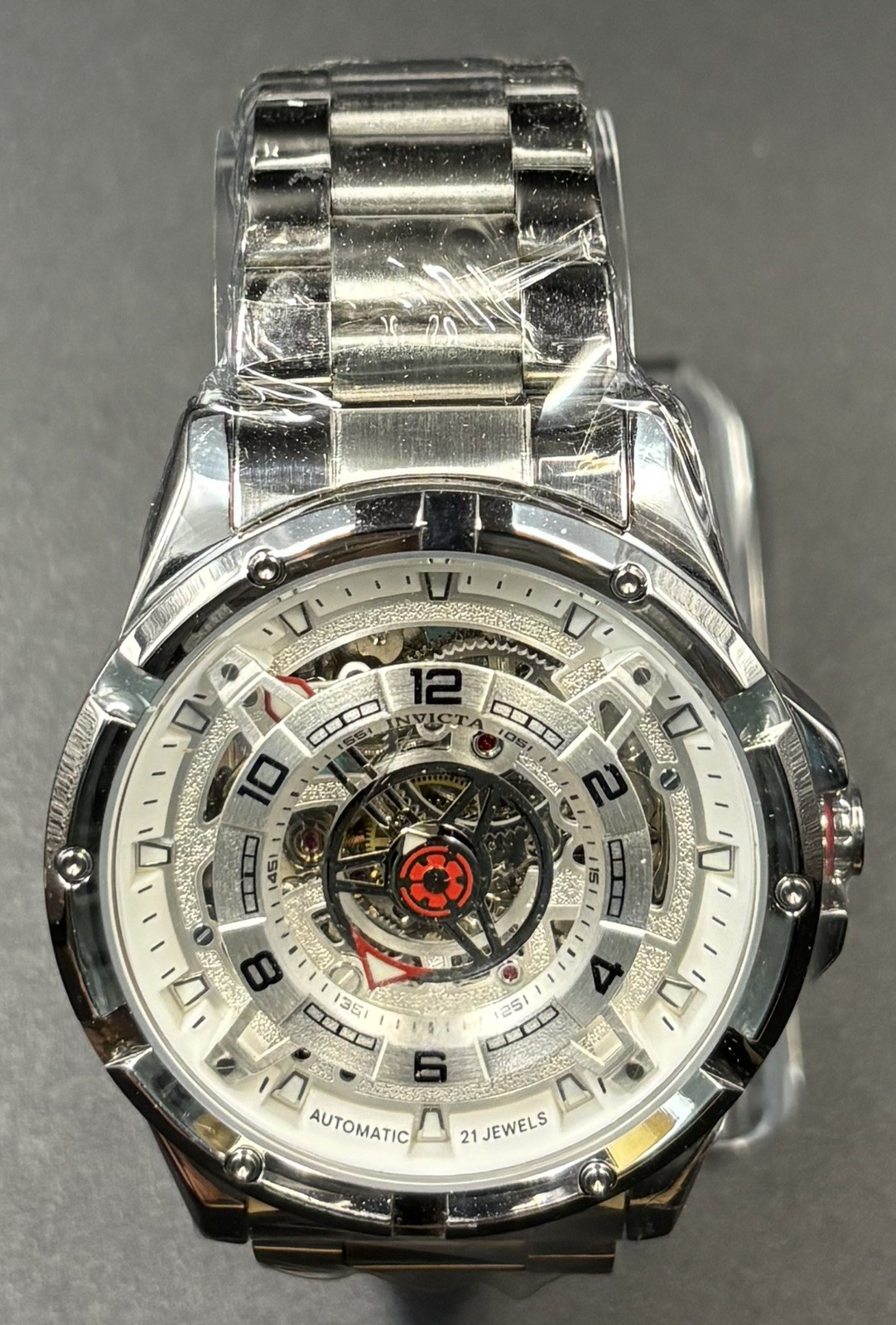 Invicta Racing Interpoint Automatic Men’s Watch Skeleton Dial 43.5mm Steel 70080
