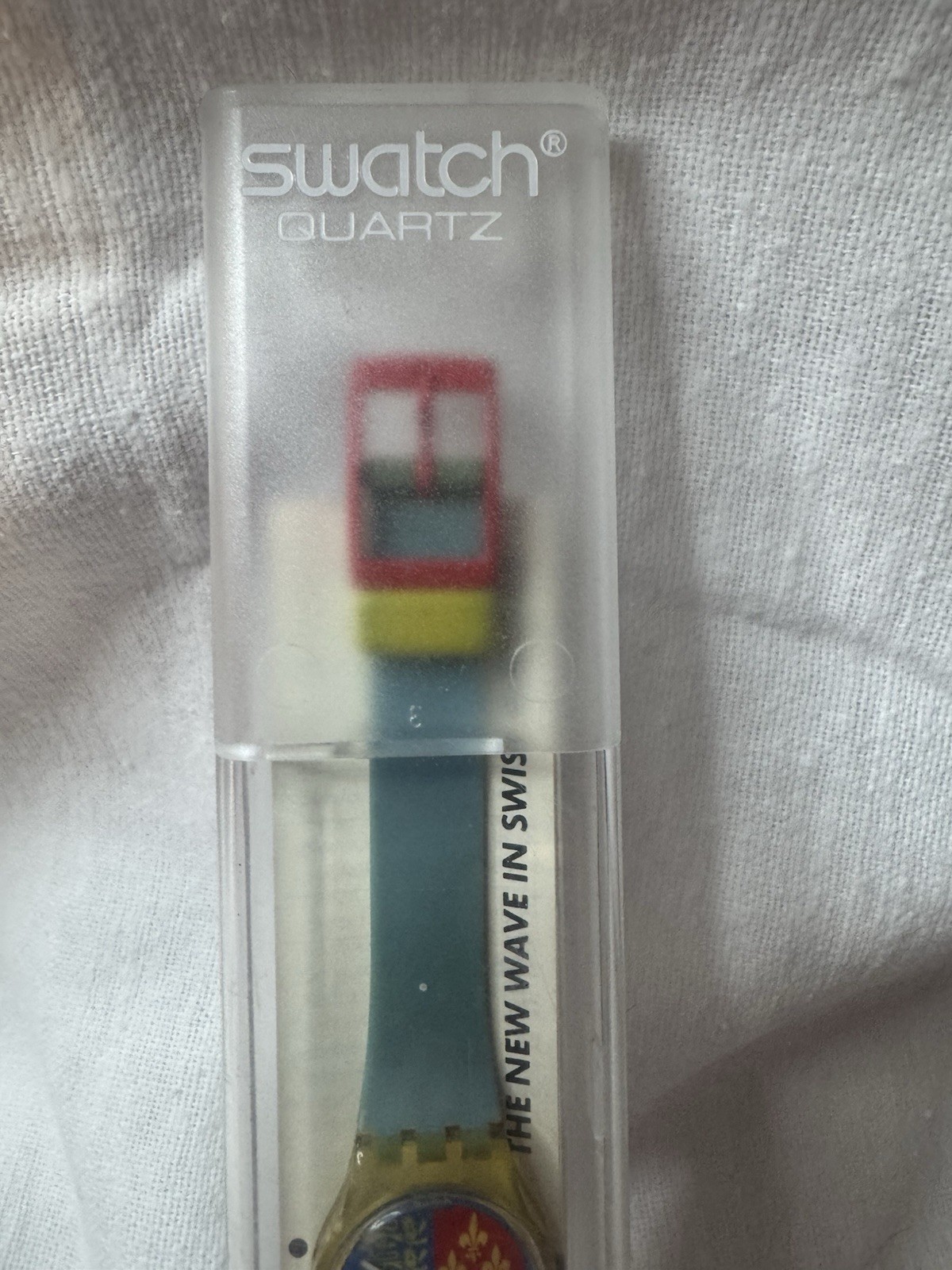 Vintage 1986 SWATCH Coat of Arms Lionheart LK102 Watch In Case