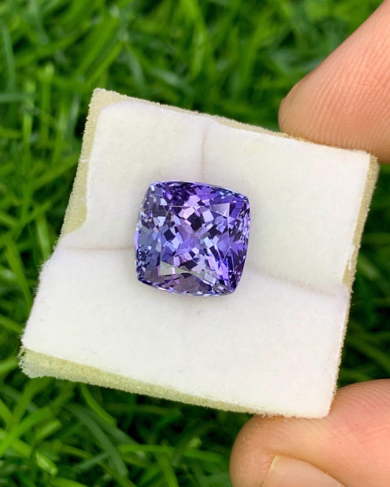 Certified Tanzania Tanzanite Flawless Blue 9.54 Ct Loose Cushion Cut Gemstone