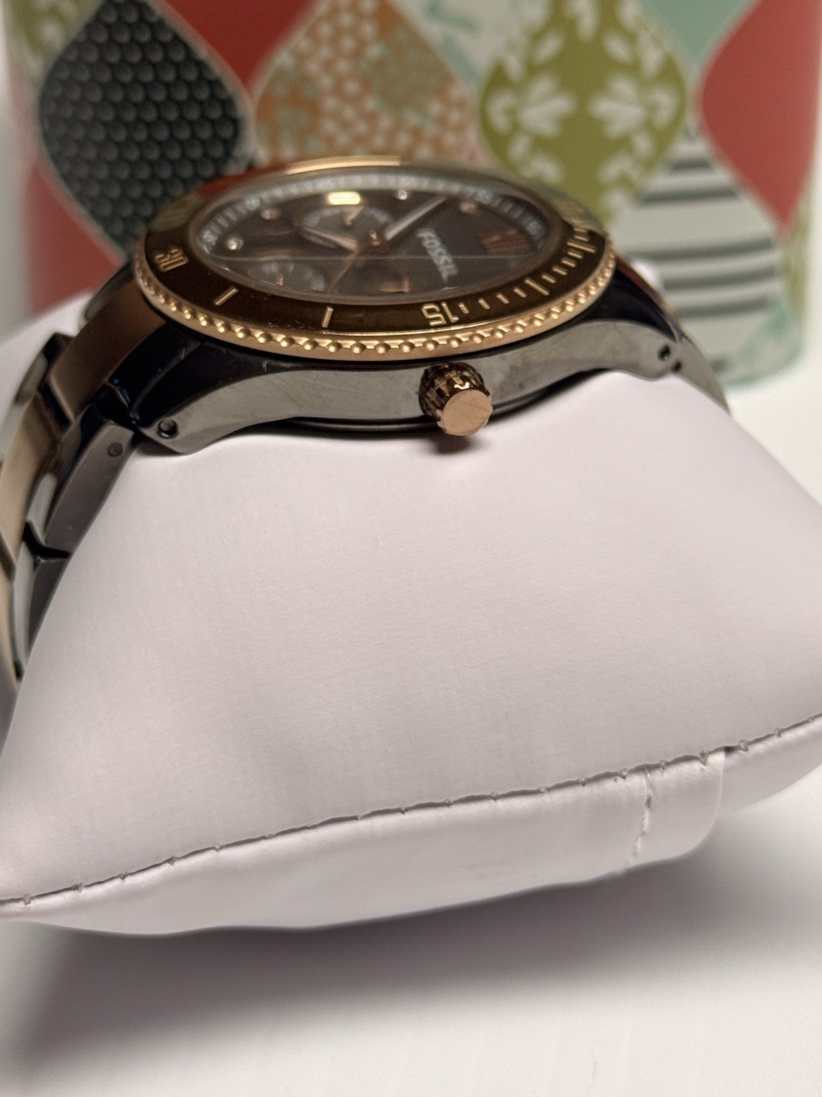 Fossil Stella ES3100 Womens Stainless Steel Analog Dial Quartz Wrist Watch