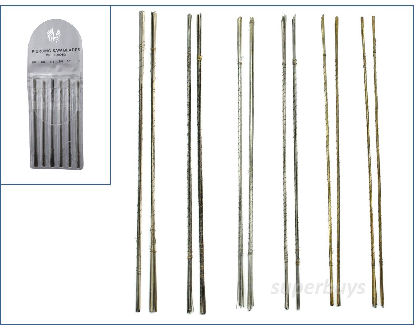 144pc Mix Set Grade 1/0 to 6/0 Jewellery Saw Blades For Precise Cutting Sawing