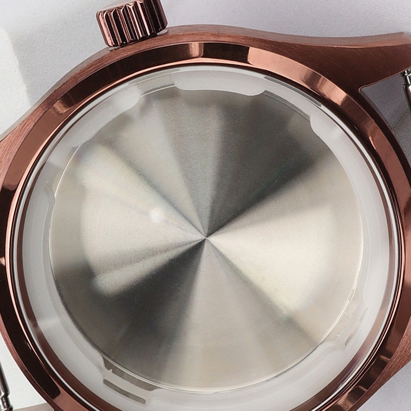 FEIYASHI Brushed Watch Case Rose Red Steel 40mm For Seiko NH35 ETA 2824 Movement
