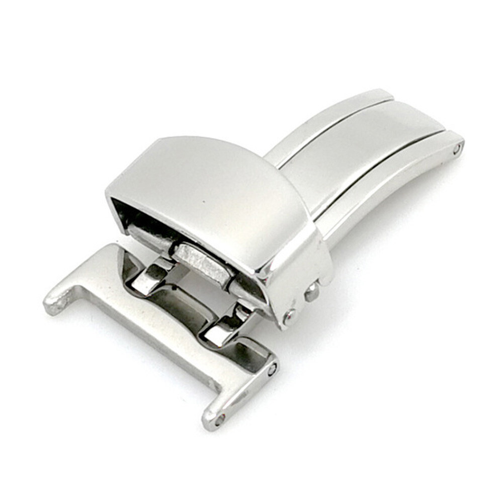 Stainless Steel Flip Lock Butterfly Deployment Clasp Watch Deployant Buckle