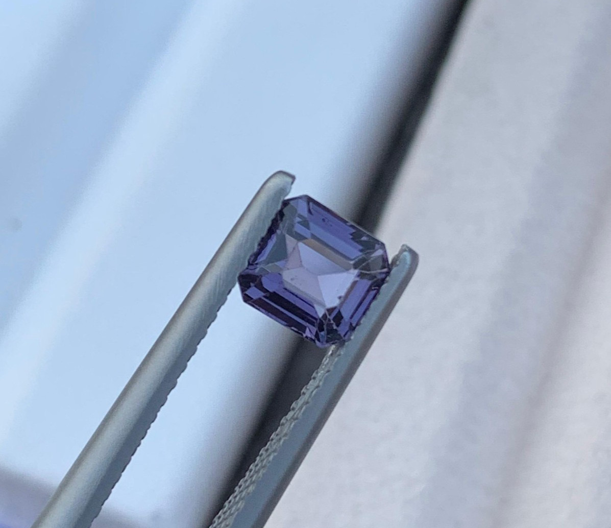 Asscher Cut Lavender Spinel 1.06ct – Natural Burma Loose Gemstone 6mm Purple Gem