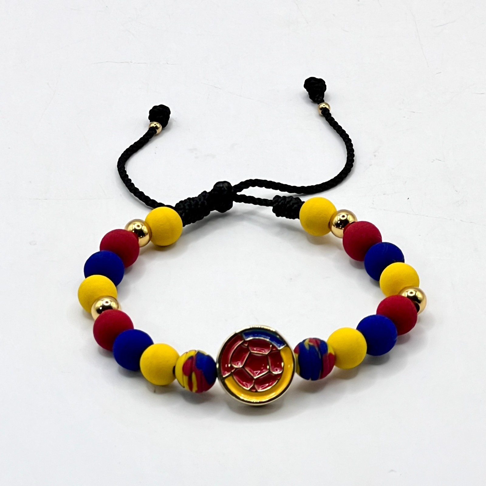 Handmade in Colombia – Colombian Team Beaded Bracelet Adjustable & Artist Made