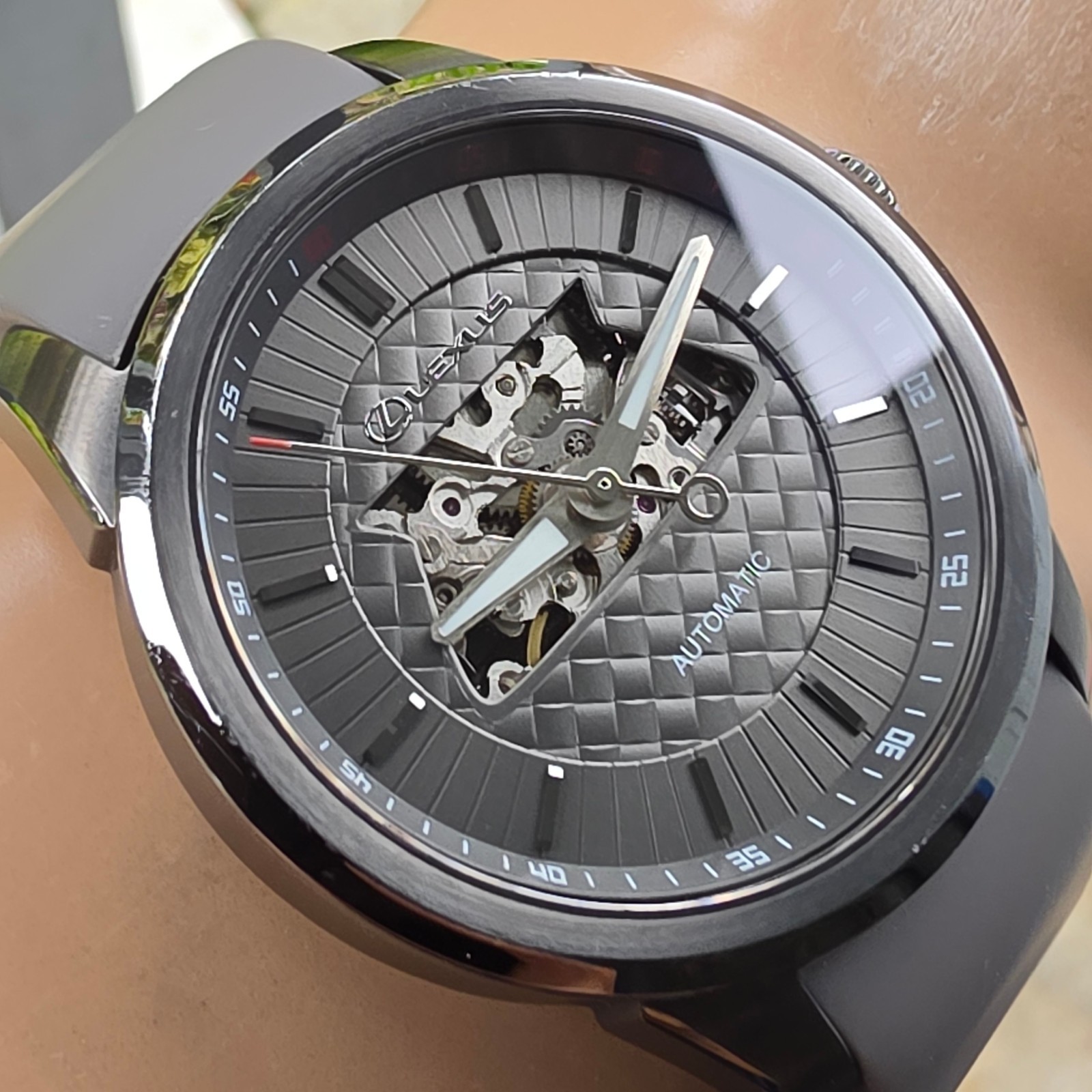 LEXUS men’s automatic watch Skeletonized dial Wheel hub back