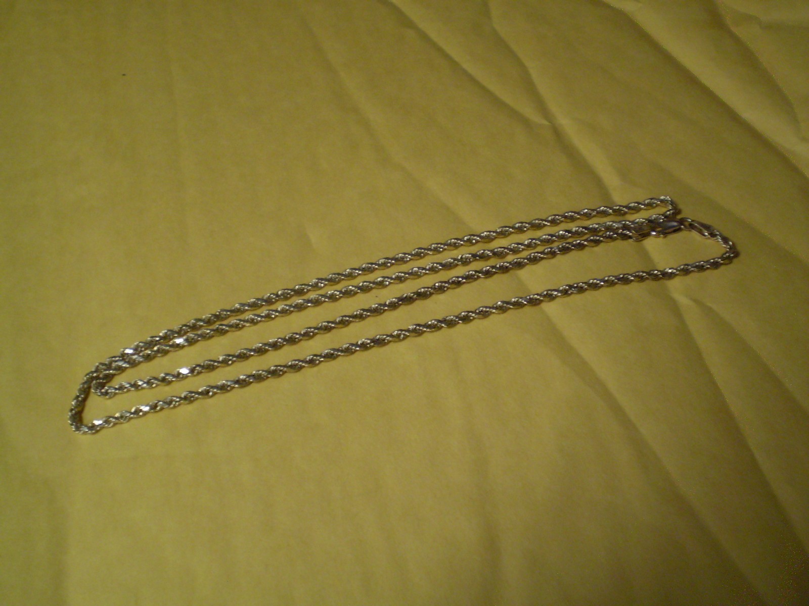 10K Yellow Gold Ladies Men’s Rope Necklace 3.7 Grams 23 inches